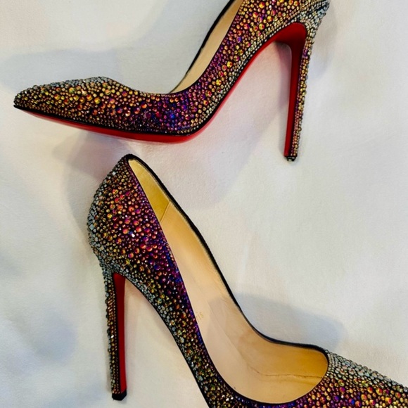 Christian Louboutin Pigalle Crystal Swarovski Volcano Strass Heels 37.5 120mm - Picture 9 of 14